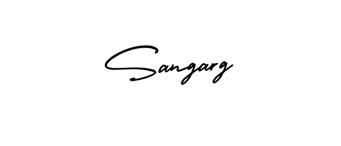 The best way (AmerikaSignatureDemo-Regular) to make a short signature is to pick only two or three words in your name. The name Sangarg include a total of six letters. For converting this name. Sangarg signature style 3 images and pictures png