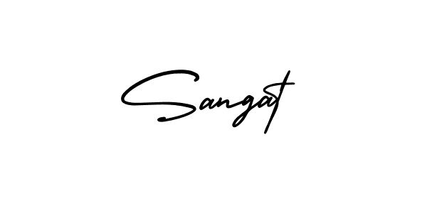 Design your own signature with our free online signature maker. With this signature software, you can create a handwritten (AmerikaSignatureDemo-Regular) signature for name Sangat. Sangat signature style 3 images and pictures png