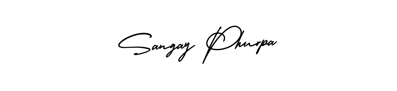 How to make Sangay Phurpa signature? AmerikaSignatureDemo-Regular is a professional autograph style. Create handwritten signature for Sangay Phurpa name. Sangay Phurpa signature style 3 images and pictures png