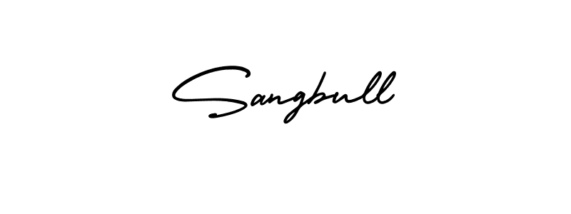 It looks lik you need a new signature style for name Sangbull. Design unique handwritten (AmerikaSignatureDemo-Regular) signature with our free signature maker in just a few clicks. Sangbull signature style 3 images and pictures png