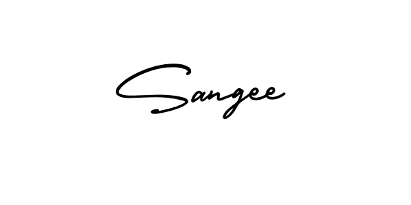 You should practise on your own different ways (AmerikaSignatureDemo-Regular) to write your name (Sangee) in signature. don't let someone else do it for you. Sangee signature style 3 images and pictures png