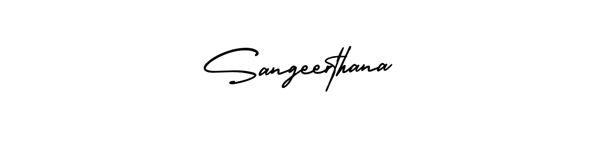 It looks lik you need a new signature style for name Sangeerthana. Design unique handwritten (AmerikaSignatureDemo-Regular) signature with our free signature maker in just a few clicks. Sangeerthana signature style 3 images and pictures png