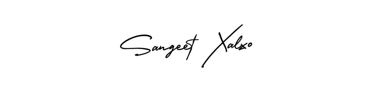 How to make Sangeet Xalxo name signature. Use AmerikaSignatureDemo-Regular style for creating short signs online. This is the latest handwritten sign. Sangeet Xalxo signature style 3 images and pictures png