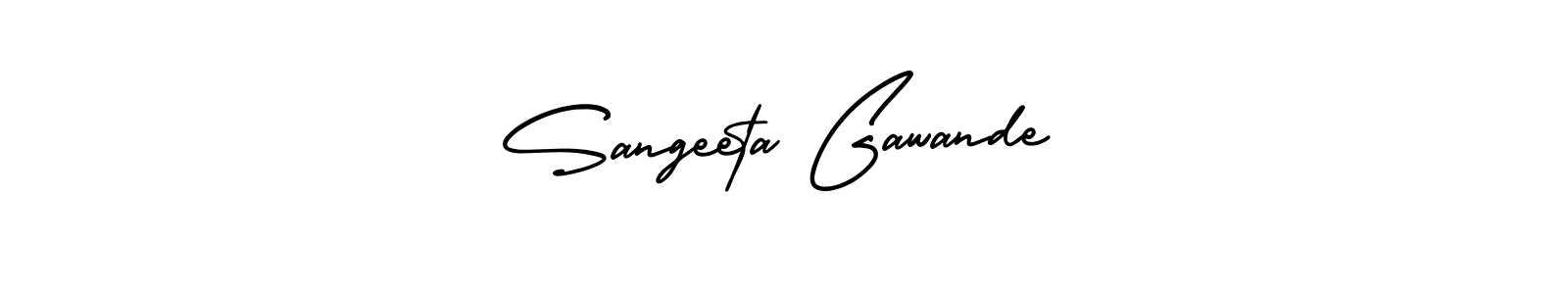 Make a short Sangeeta Gawande signature style. Manage your documents anywhere anytime using AmerikaSignatureDemo-Regular. Create and add eSignatures, submit forms, share and send files easily. Sangeeta Gawande signature style 3 images and pictures png