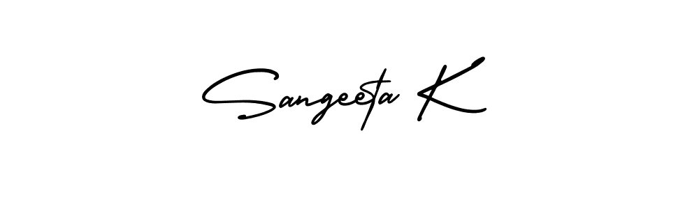 Best and Professional Signature Style for Sangeeta K. AmerikaSignatureDemo-Regular Best Signature Style Collection. Sangeeta K signature style 3 images and pictures png