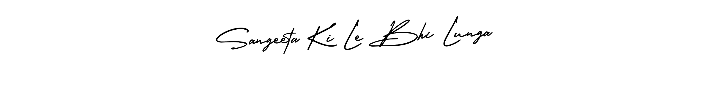 Use a signature maker to create a handwritten signature online. With this signature software, you can design (AmerikaSignatureDemo-Regular) your own signature for name Sangeeta Ki Le Bhi Lunga. Sangeeta Ki Le Bhi Lunga signature style 3 images and pictures png