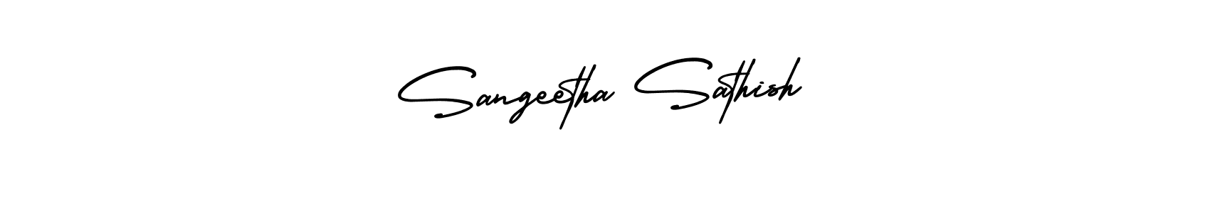 Sangeetha Sathish stylish signature style. Best Handwritten Sign (AmerikaSignatureDemo-Regular) for my name. Handwritten Signature Collection Ideas for my name Sangeetha Sathish. Sangeetha Sathish signature style 3 images and pictures png