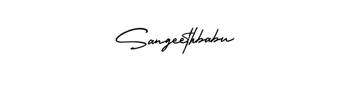 Design your own signature with our free online signature maker. With this signature software, you can create a handwritten (AmerikaSignatureDemo-Regular) signature for name Sangeethbabu. Sangeethbabu signature style 3 images and pictures png