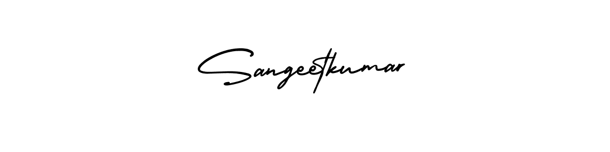 How to make Sangeetkumar name signature. Use AmerikaSignatureDemo-Regular style for creating short signs online. This is the latest handwritten sign. Sangeetkumar signature style 3 images and pictures png