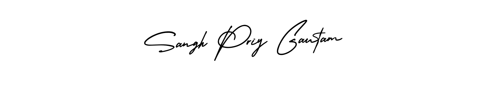 Check out images of Autograph of Sangh Priy Gautam name. Actor Sangh Priy Gautam Signature Style. AmerikaSignatureDemo-Regular is a professional sign style online. Sangh Priy Gautam signature style 3 images and pictures png