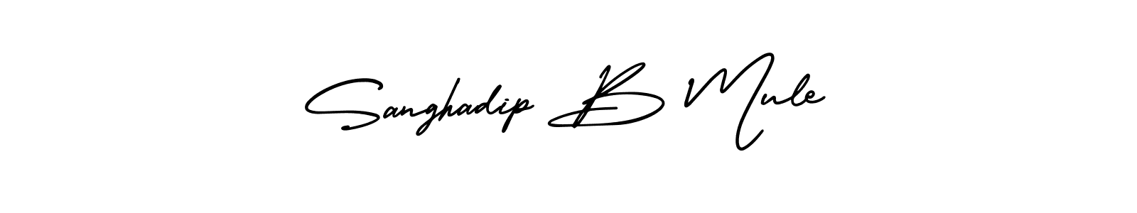 Make a short Sanghadip B Mule signature style. Manage your documents anywhere anytime using AmerikaSignatureDemo-Regular. Create and add eSignatures, submit forms, share and send files easily. Sanghadip B Mule signature style 3 images and pictures png