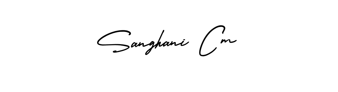 How to Draw Sanghani Cm signature style? AmerikaSignatureDemo-Regular is a latest design signature styles for name Sanghani Cm. Sanghani Cm signature style 3 images and pictures png