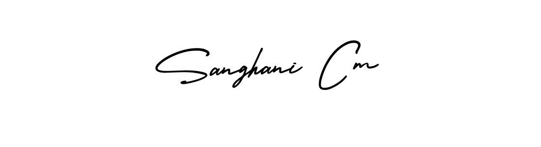 This is the best signature style for the Sanghani Cm name. Also you like these signature font (AmerikaSignatureDemo-Regular). Mix name signature. Sanghani Cm signature style 3 images and pictures png