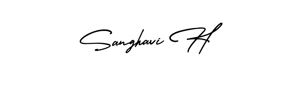 Also You can easily find your signature by using the search form. We will create Sanghavi H name handwritten signature images for you free of cost using AmerikaSignatureDemo-Regular sign style. Sanghavi H signature style 3 images and pictures png