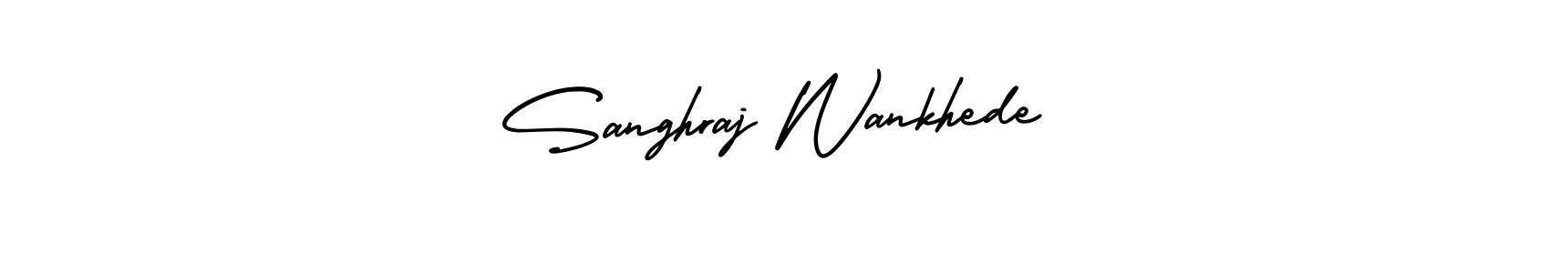 You can use this online signature creator to create a handwritten signature for the name Sanghraj Wankhede. This is the best online autograph maker. Sanghraj Wankhede signature style 3 images and pictures png