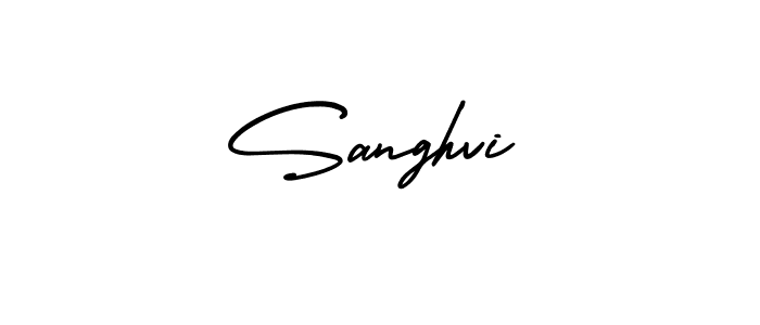 Use a signature maker to create a handwritten signature online. With this signature software, you can design (AmerikaSignatureDemo-Regular) your own signature for name Sanghvi. Sanghvi signature style 3 images and pictures png