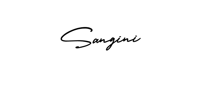 Use a signature maker to create a handwritten signature online. With this signature software, you can design (AmerikaSignatureDemo-Regular) your own signature for name Sangini. Sangini signature style 3 images and pictures png