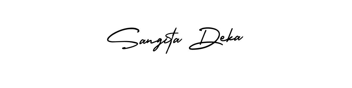 Check out images of Autograph of Sangita Deka name. Actor Sangita Deka Signature Style. AmerikaSignatureDemo-Regular is a professional sign style online. Sangita Deka signature style 3 images and pictures png