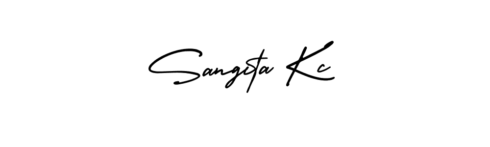 Make a beautiful signature design for name Sangita Kc. With this signature (AmerikaSignatureDemo-Regular) style, you can create a handwritten signature for free. Sangita Kc signature style 3 images and pictures png