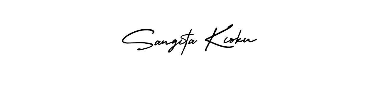 Make a beautiful signature design for name Sangita Kisku. With this signature (AmerikaSignatureDemo-Regular) style, you can create a handwritten signature for free. Sangita Kisku signature style 3 images and pictures png