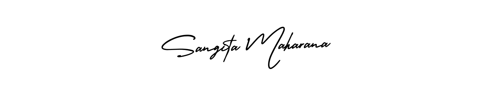 AmerikaSignatureDemo-Regular is a professional signature style that is perfect for those who want to add a touch of class to their signature. It is also a great choice for those who want to make their signature more unique. Get Sangita Maharana name to fancy signature for free. Sangita Maharana signature style 3 images and pictures png