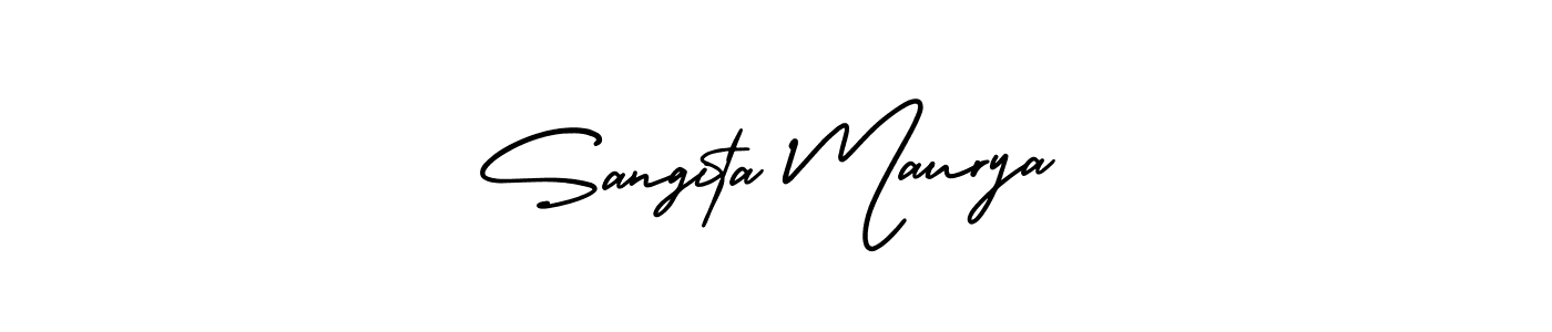 Make a beautiful signature design for name Sangita Maurya. With this signature (AmerikaSignatureDemo-Regular) style, you can create a handwritten signature for free. Sangita Maurya signature style 3 images and pictures png