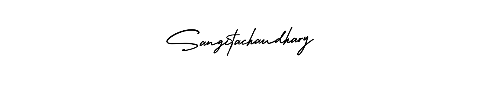 How to make Sangitachaudhary name signature. Use AmerikaSignatureDemo-Regular style for creating short signs online. This is the latest handwritten sign. Sangitachaudhary signature style 3 images and pictures png