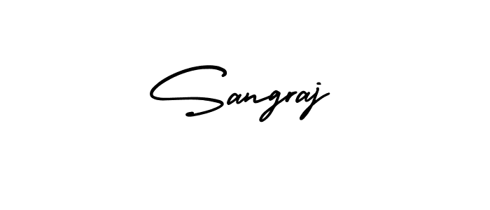 How to make Sangraj name signature. Use AmerikaSignatureDemo-Regular style for creating short signs online. This is the latest handwritten sign. Sangraj signature style 3 images and pictures png