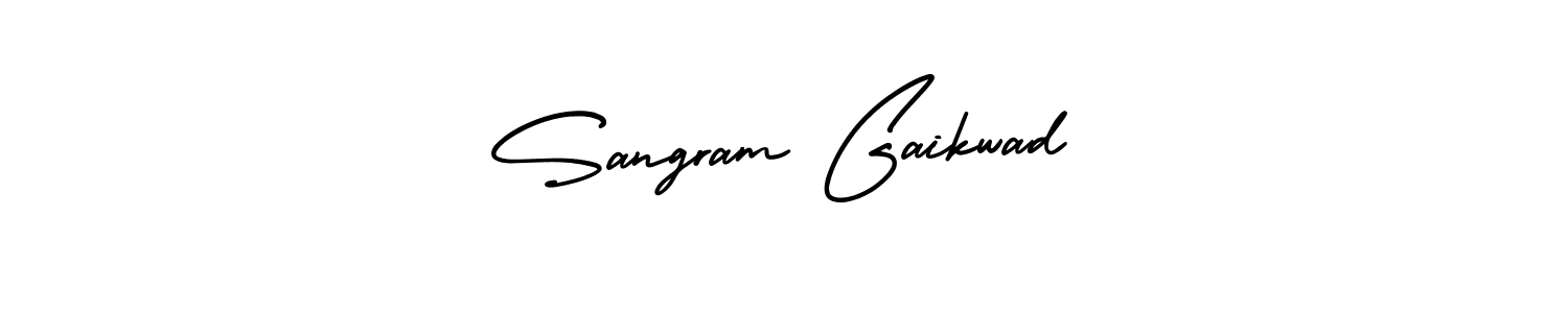 How to make Sangram Gaikwad name signature. Use AmerikaSignatureDemo-Regular style for creating short signs online. This is the latest handwritten sign. Sangram Gaikwad signature style 3 images and pictures png