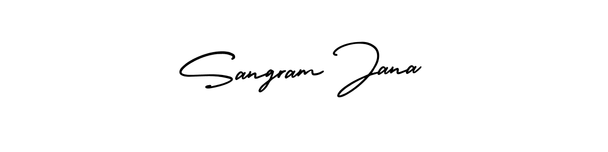 Sangram Jana stylish signature style. Best Handwritten Sign (AmerikaSignatureDemo-Regular) for my name. Handwritten Signature Collection Ideas for my name Sangram Jana. Sangram Jana signature style 3 images and pictures png