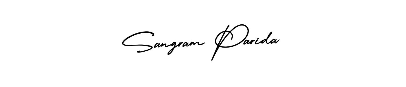 It looks lik you need a new signature style for name Sangram Parida. Design unique handwritten (AmerikaSignatureDemo-Regular) signature with our free signature maker in just a few clicks. Sangram Parida signature style 3 images and pictures png