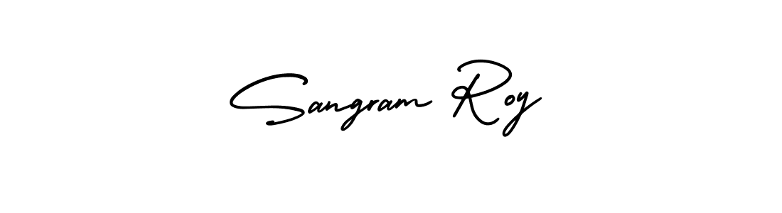 Use a signature maker to create a handwritten signature online. With this signature software, you can design (AmerikaSignatureDemo-Regular) your own signature for name Sangram Roy. Sangram Roy signature style 3 images and pictures png