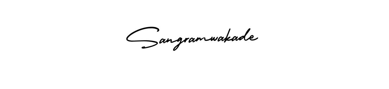 AmerikaSignatureDemo-Regular is a professional signature style that is perfect for those who want to add a touch of class to their signature. It is also a great choice for those who want to make their signature more unique. Get Sangramwakade name to fancy signature for free. Sangramwakade signature style 3 images and pictures png