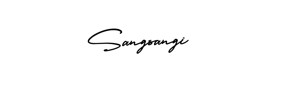 How to make Sangsangi name signature. Use AmerikaSignatureDemo-Regular style for creating short signs online. This is the latest handwritten sign. Sangsangi signature style 3 images and pictures png