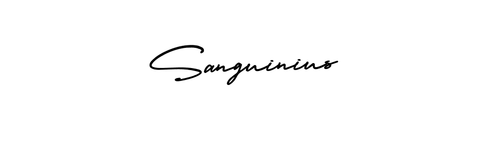 Create a beautiful signature design for name Sanguinius. With this signature (AmerikaSignatureDemo-Regular) fonts, you can make a handwritten signature for free. Sanguinius signature style 3 images and pictures png