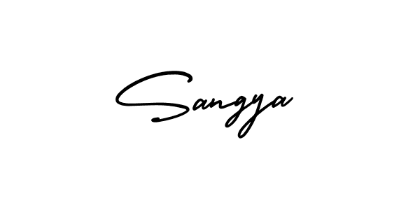 Design your own signature with our free online signature maker. With this signature software, you can create a handwritten (AmerikaSignatureDemo-Regular) signature for name Sangya. Sangya signature style 3 images and pictures png