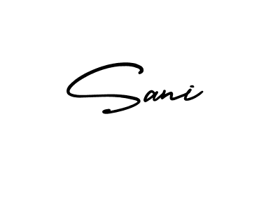 How to make Sani signature? AmerikaSignatureDemo-Regular is a professional autograph style. Create handwritten signature for Sani name. Sani signature style 3 images and pictures png