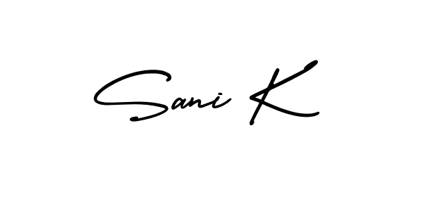 Create a beautiful signature design for name Sani K. With this signature (AmerikaSignatureDemo-Regular) fonts, you can make a handwritten signature for free. Sani K signature style 3 images and pictures png