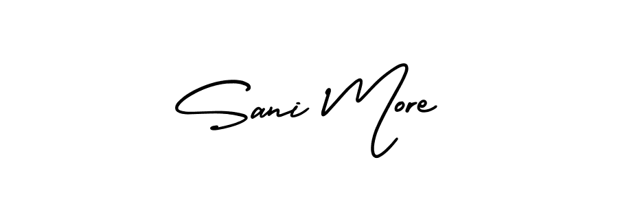 How to make Sani More name signature. Use AmerikaSignatureDemo-Regular style for creating short signs online. This is the latest handwritten sign. Sani More signature style 3 images and pictures png