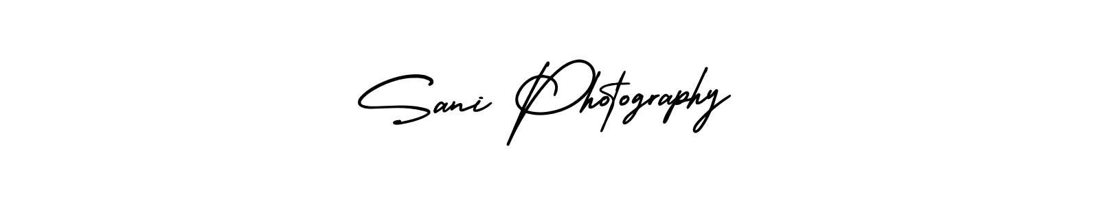 Similarly AmerikaSignatureDemo-Regular is the best handwritten signature design. Signature creator online .You can use it as an online autograph creator for name Sani Photography. Sani Photography signature style 3 images and pictures png