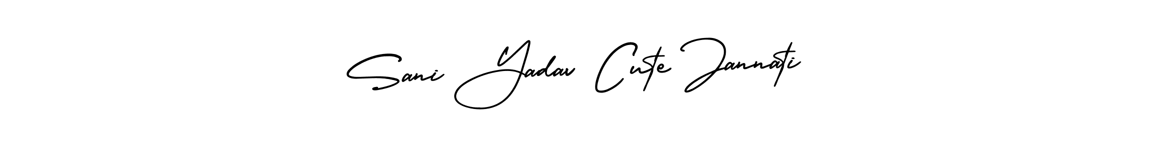 Sani Yadav Cute Jannati stylish signature style. Best Handwritten Sign (AmerikaSignatureDemo-Regular) for my name. Handwritten Signature Collection Ideas for my name Sani Yadav Cute Jannati. Sani Yadav Cute Jannati signature style 3 images and pictures png