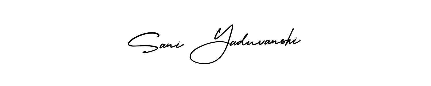 Best and Professional Signature Style for Sani Yaduvanshi. AmerikaSignatureDemo-Regular Best Signature Style Collection. Sani Yaduvanshi signature style 3 images and pictures png