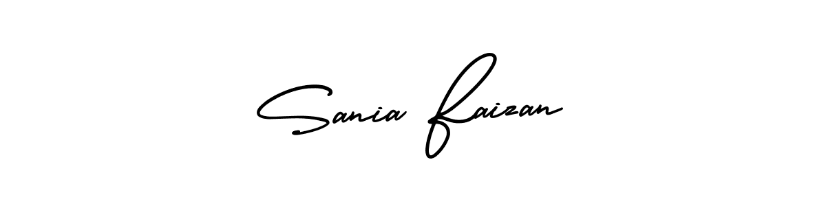 Make a beautiful signature design for name Sania Faizan. With this signature (AmerikaSignatureDemo-Regular) style, you can create a handwritten signature for free. Sania Faizan signature style 3 images and pictures png