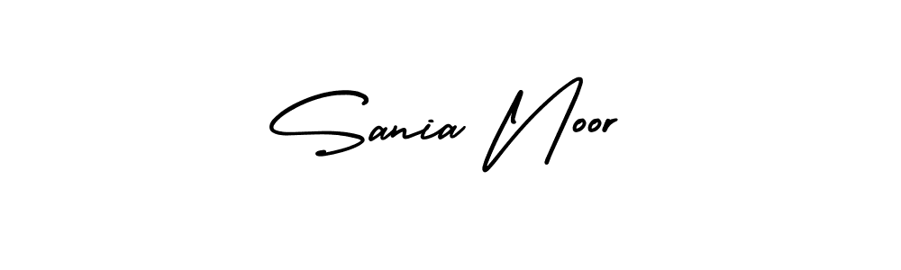 How to make Sania Noor name signature. Use AmerikaSignatureDemo-Regular style for creating short signs online. This is the latest handwritten sign. Sania Noor signature style 3 images and pictures png