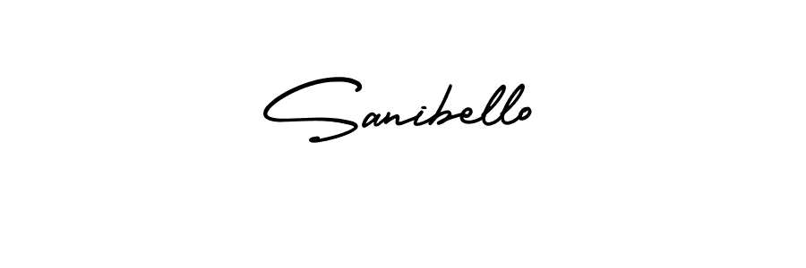 How to make Sanibello signature? AmerikaSignatureDemo-Regular is a professional autograph style. Create handwritten signature for Sanibello name. Sanibello signature style 3 images and pictures png