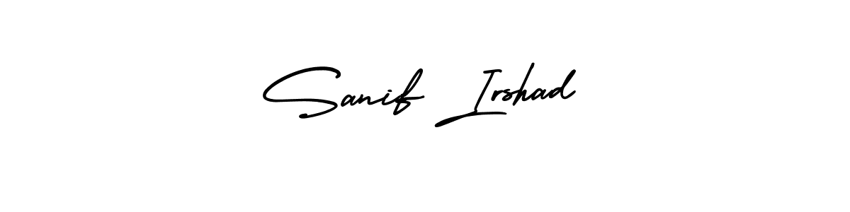 Make a beautiful signature design for name Sanif Irshad. With this signature (AmerikaSignatureDemo-Regular) style, you can create a handwritten signature for free. Sanif Irshad signature style 3 images and pictures png