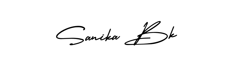 Create a beautiful signature design for name Sanika Bk. With this signature (AmerikaSignatureDemo-Regular) fonts, you can make a handwritten signature for free. Sanika Bk signature style 3 images and pictures png