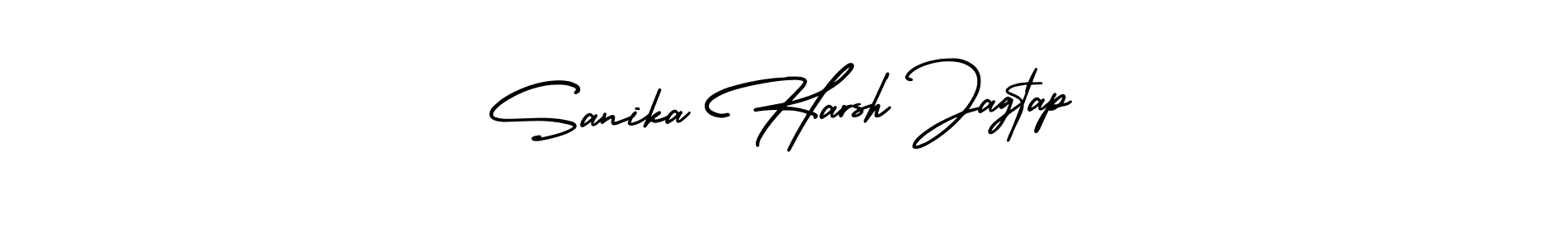 It looks lik you need a new signature style for name Sanika Harsh Jagtap. Design unique handwritten (AmerikaSignatureDemo-Regular) signature with our free signature maker in just a few clicks. Sanika Harsh Jagtap signature style 3 images and pictures png