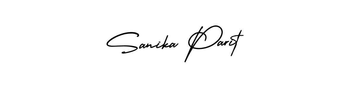 Use a signature maker to create a handwritten signature online. With this signature software, you can design (AmerikaSignatureDemo-Regular) your own signature for name Sanika Parit. Sanika Parit signature style 3 images and pictures png