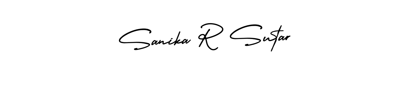 Similarly AmerikaSignatureDemo-Regular is the best handwritten signature design. Signature creator online .You can use it as an online autograph creator for name Sanika R Sutar. Sanika R Sutar signature style 3 images and pictures png